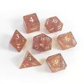Amber Burst Glass Dice Set
