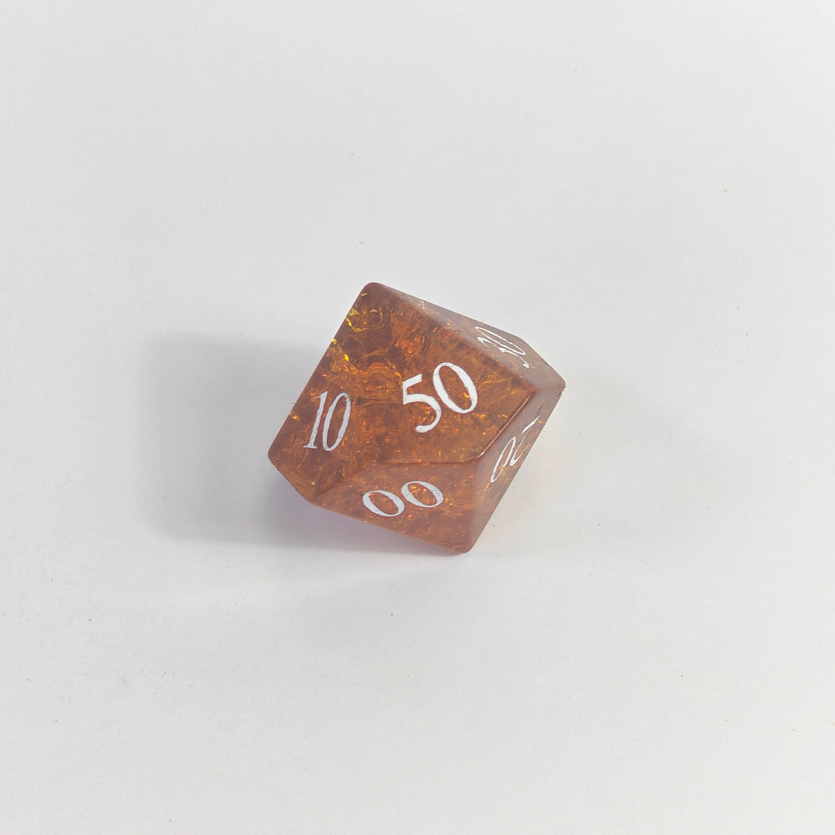 Amber Burst Glass Dice Set