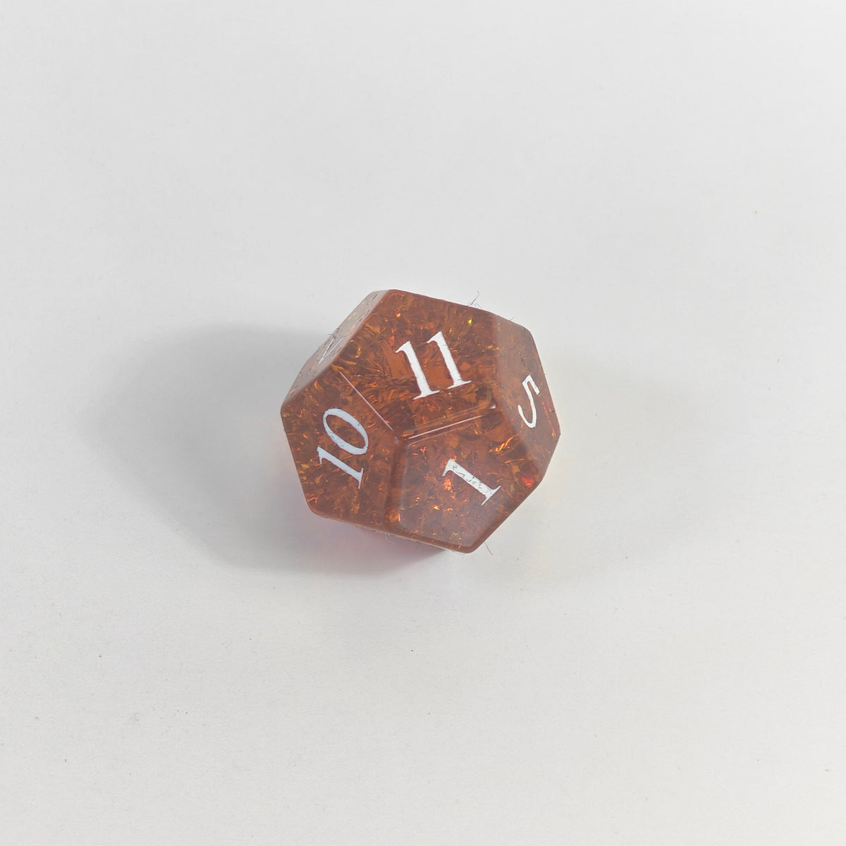 Amber Burst Glass Dice Set