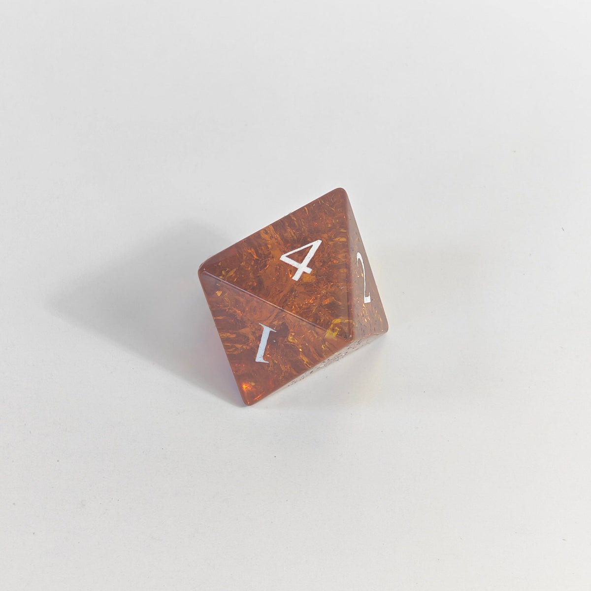 Amber Burst Glass Dice Set