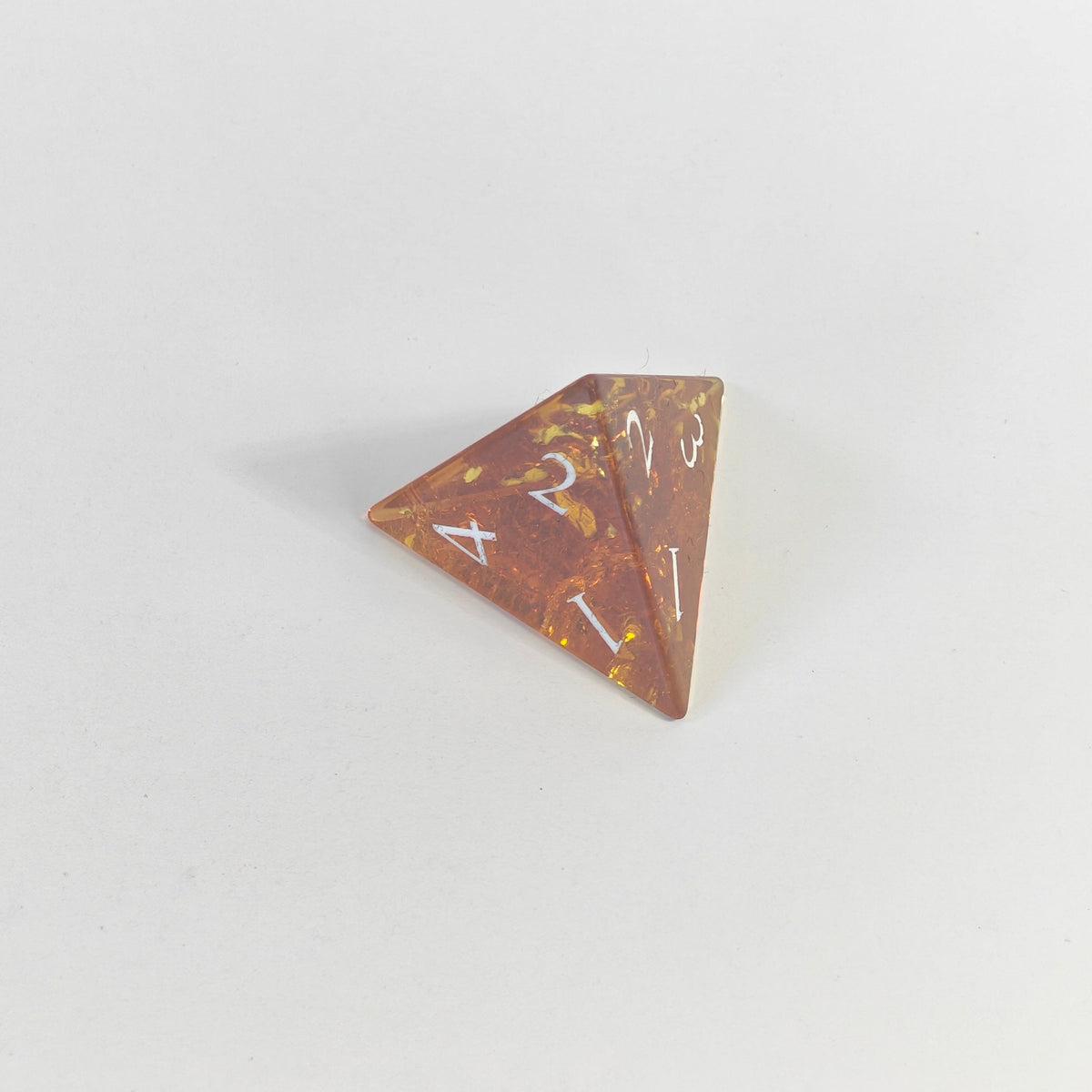 Amber Burst Glass Dice Set