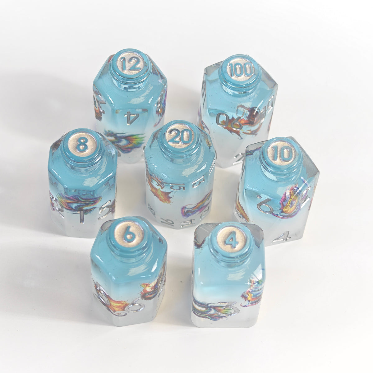 Blue Dragon Bottles Resin Dice Set