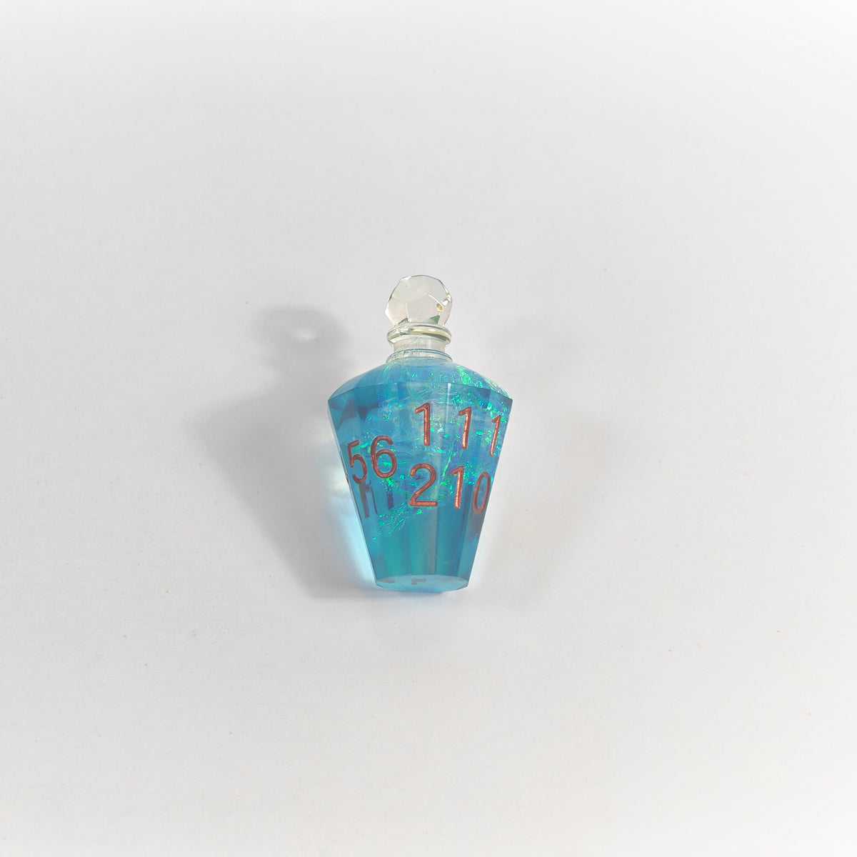 Blue Potion Bottles Resin Dice Set