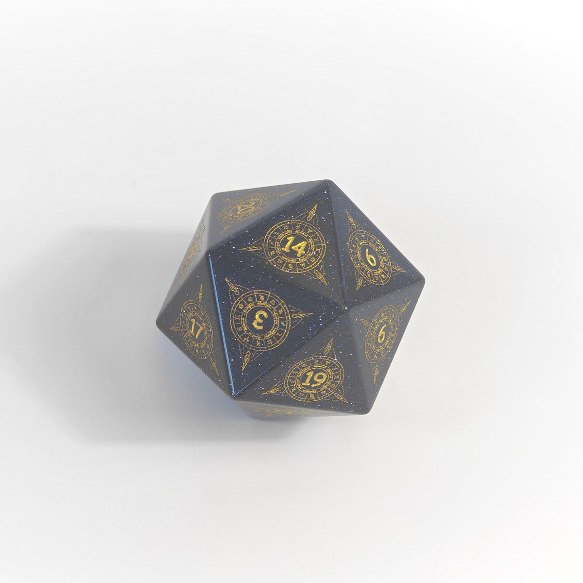Blue Sandstone Pattern Chonk D20
