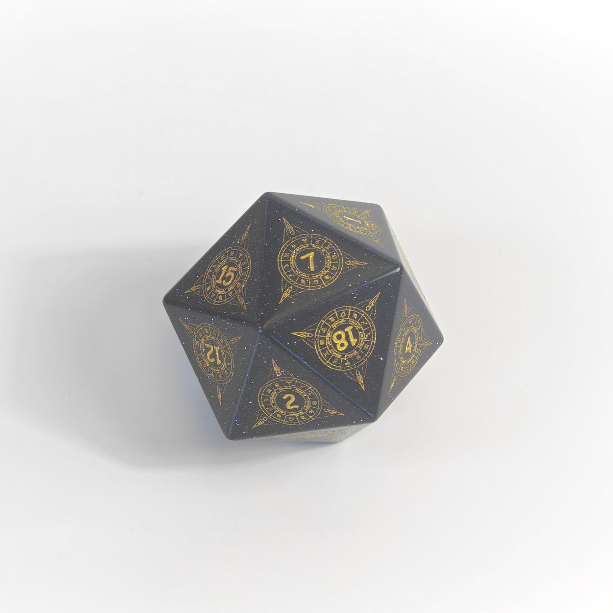 Blue Sandstone Pattern Chonk D20