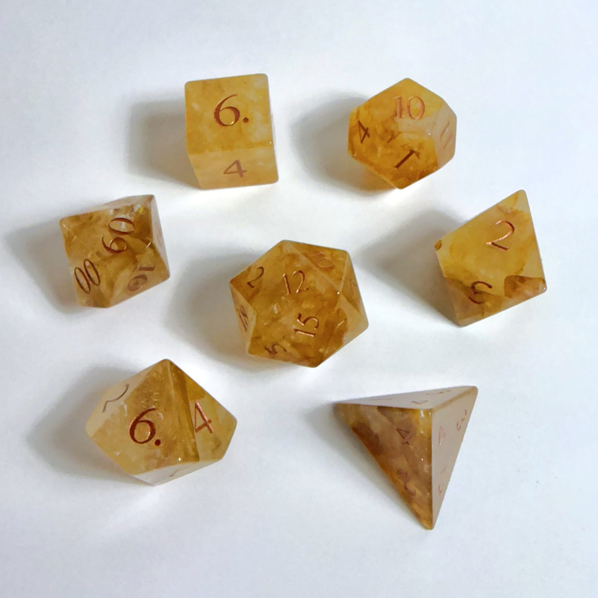 Calcite Gemstone Dice Set