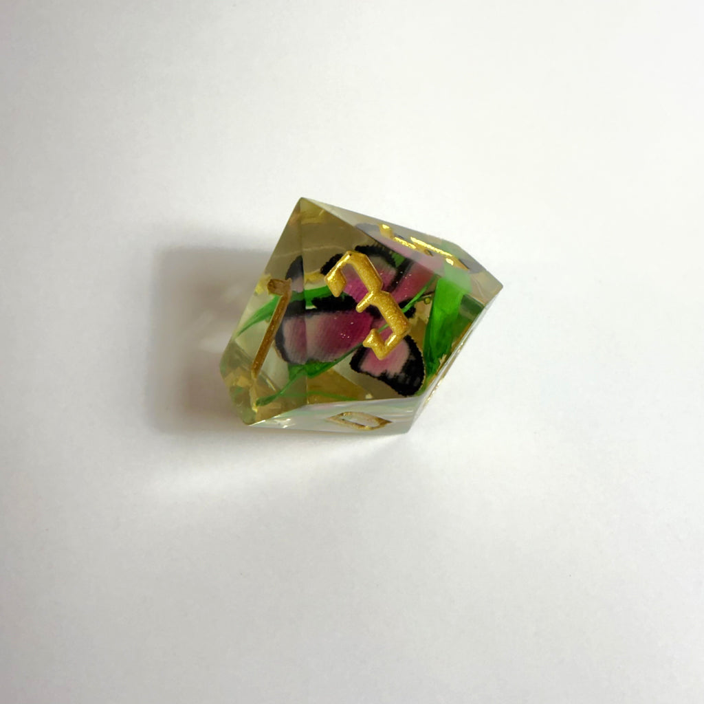 Butterfly Handmade Resin Dice Set