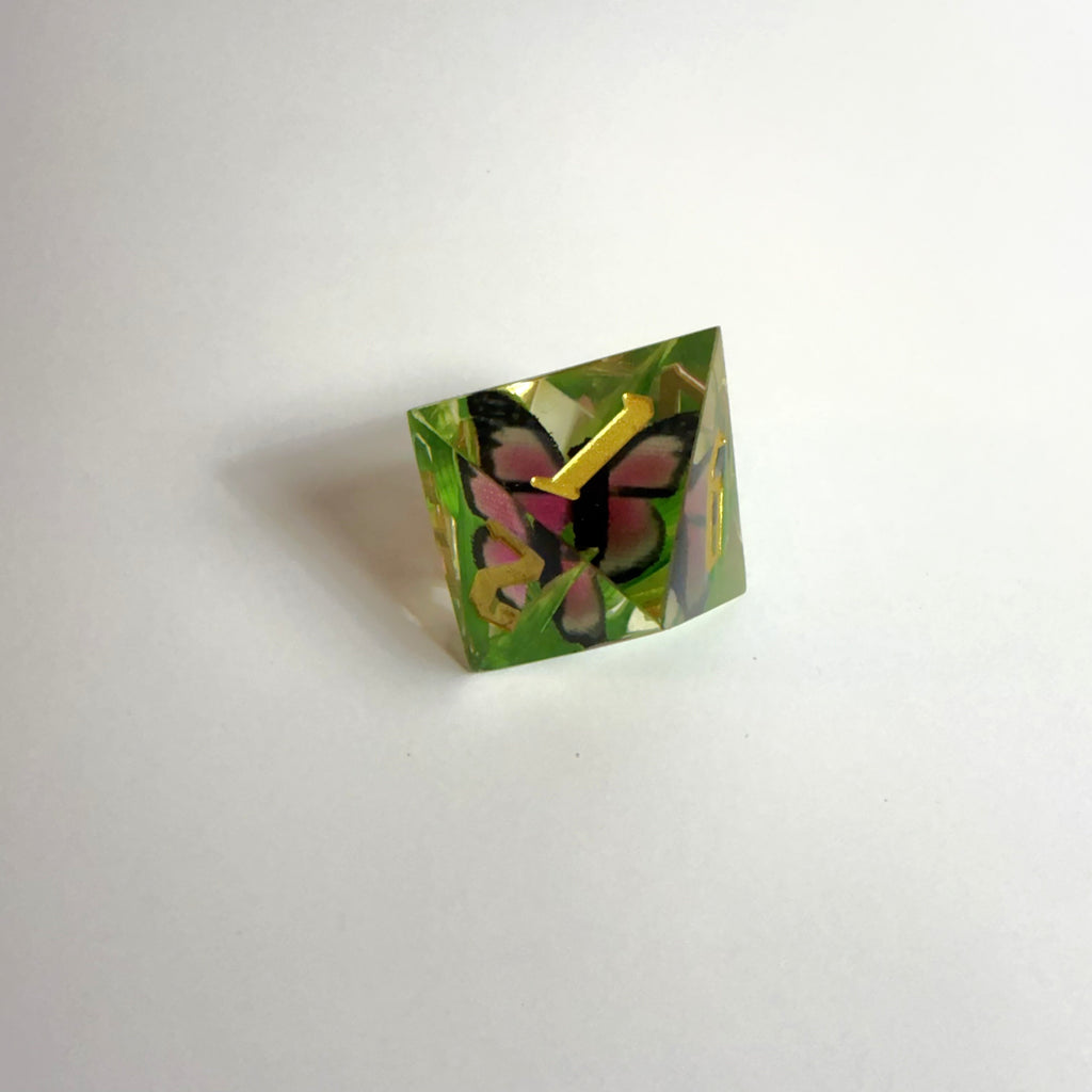 Butterfly Handmade Resin Dice Set