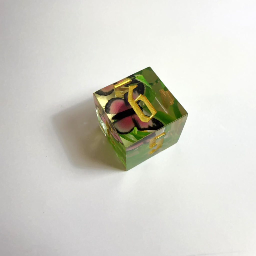 Butterfly Handmade Resin Dice Set