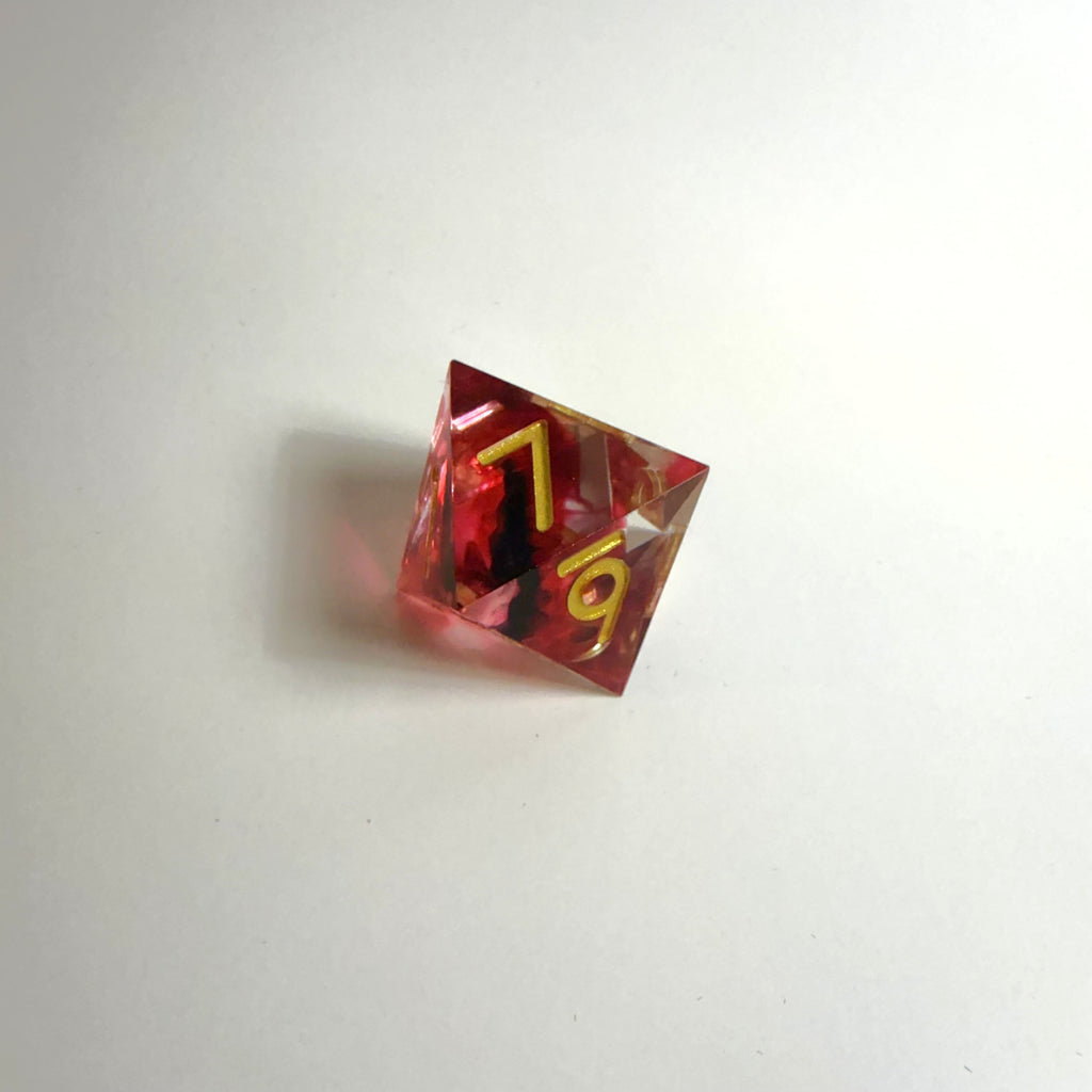 Blood Resin Sharpe Edge Resin Dice Set