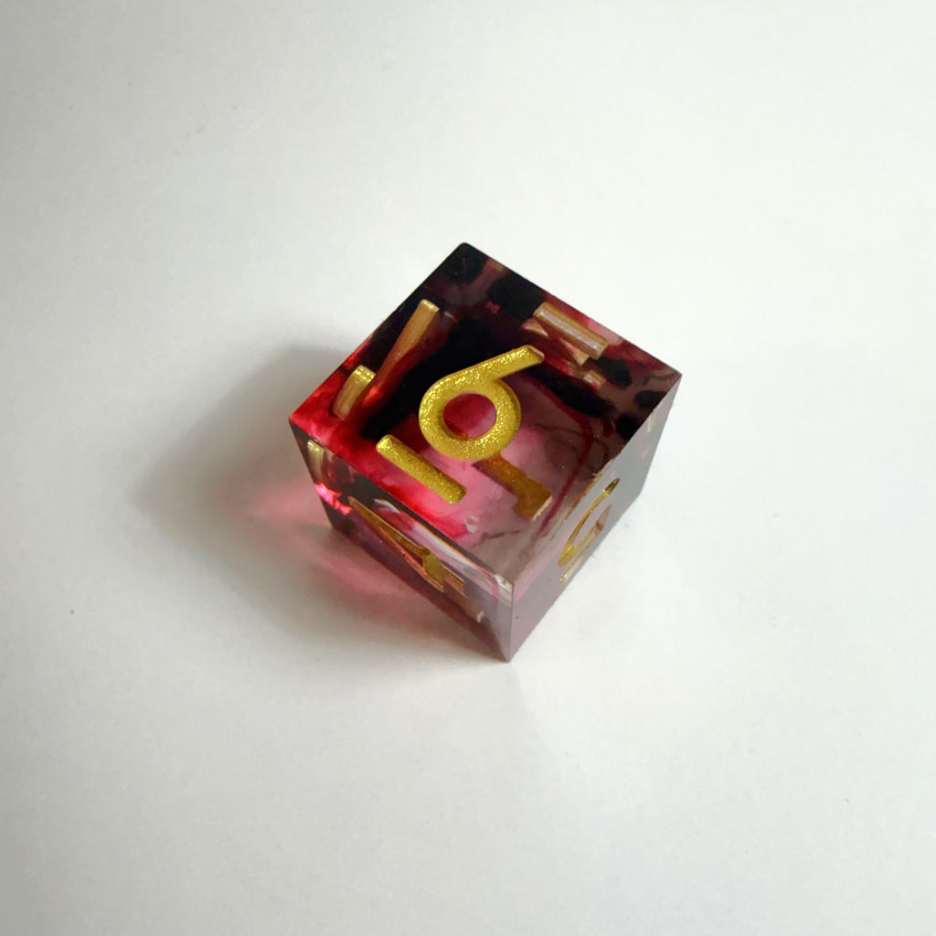 Blood Resin Sharpe Edge Resin Dice Set