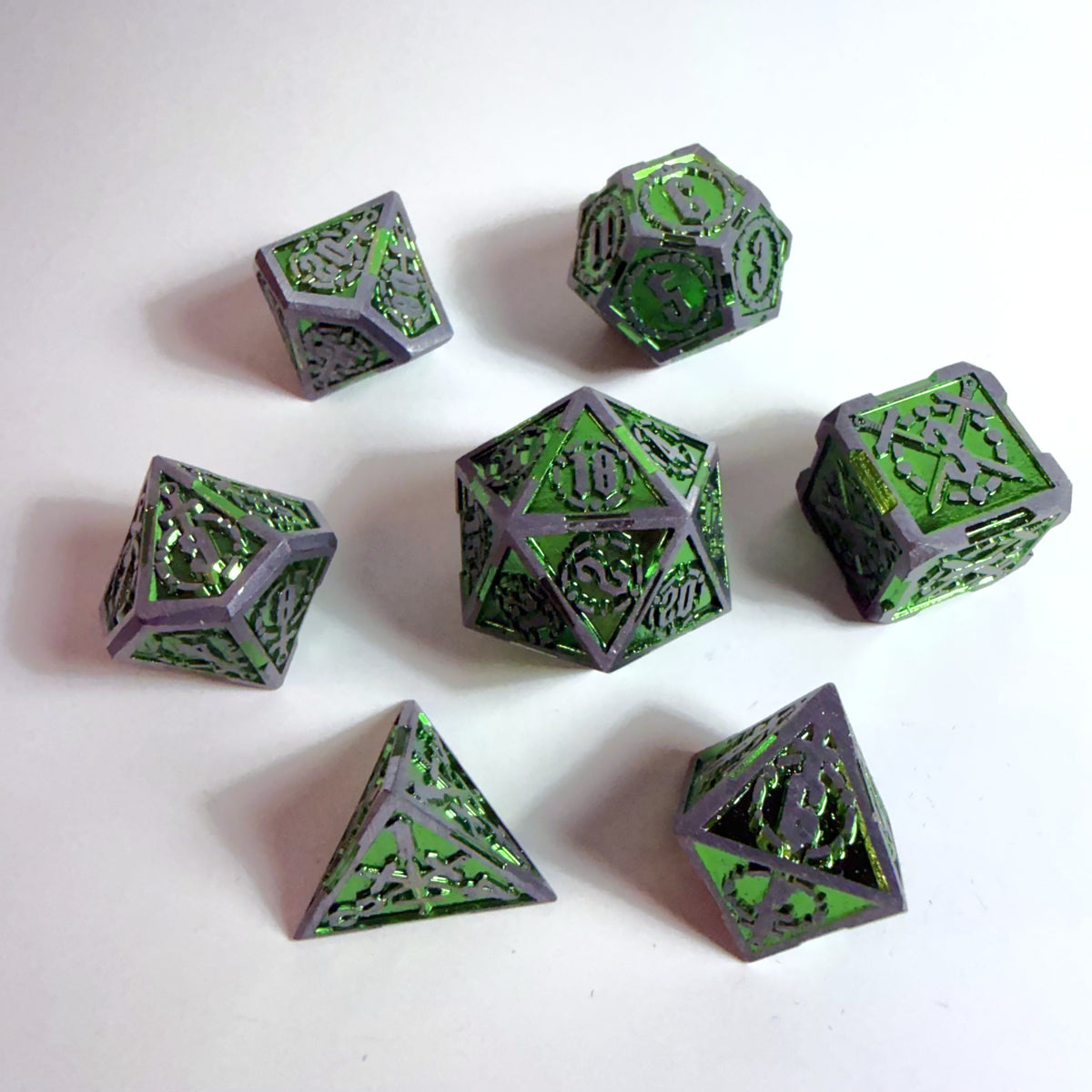 Exertus Mortis Solid Metal Dice Set
