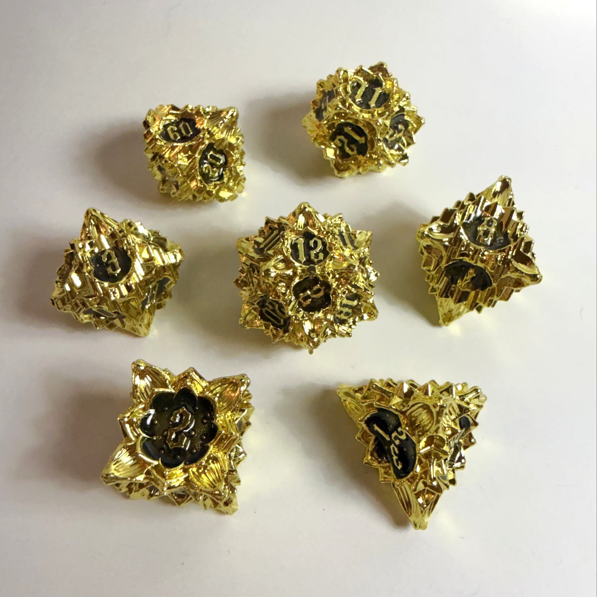 Sunforged Barbs Solid Metal Dice Set