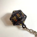 Black Orange Locket Keyring