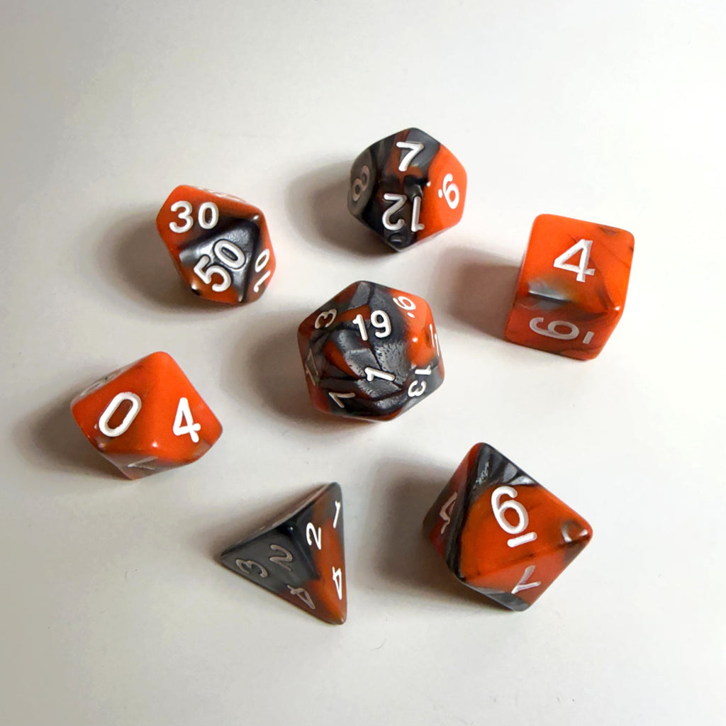 Lava Stone Acrylic Dice Set