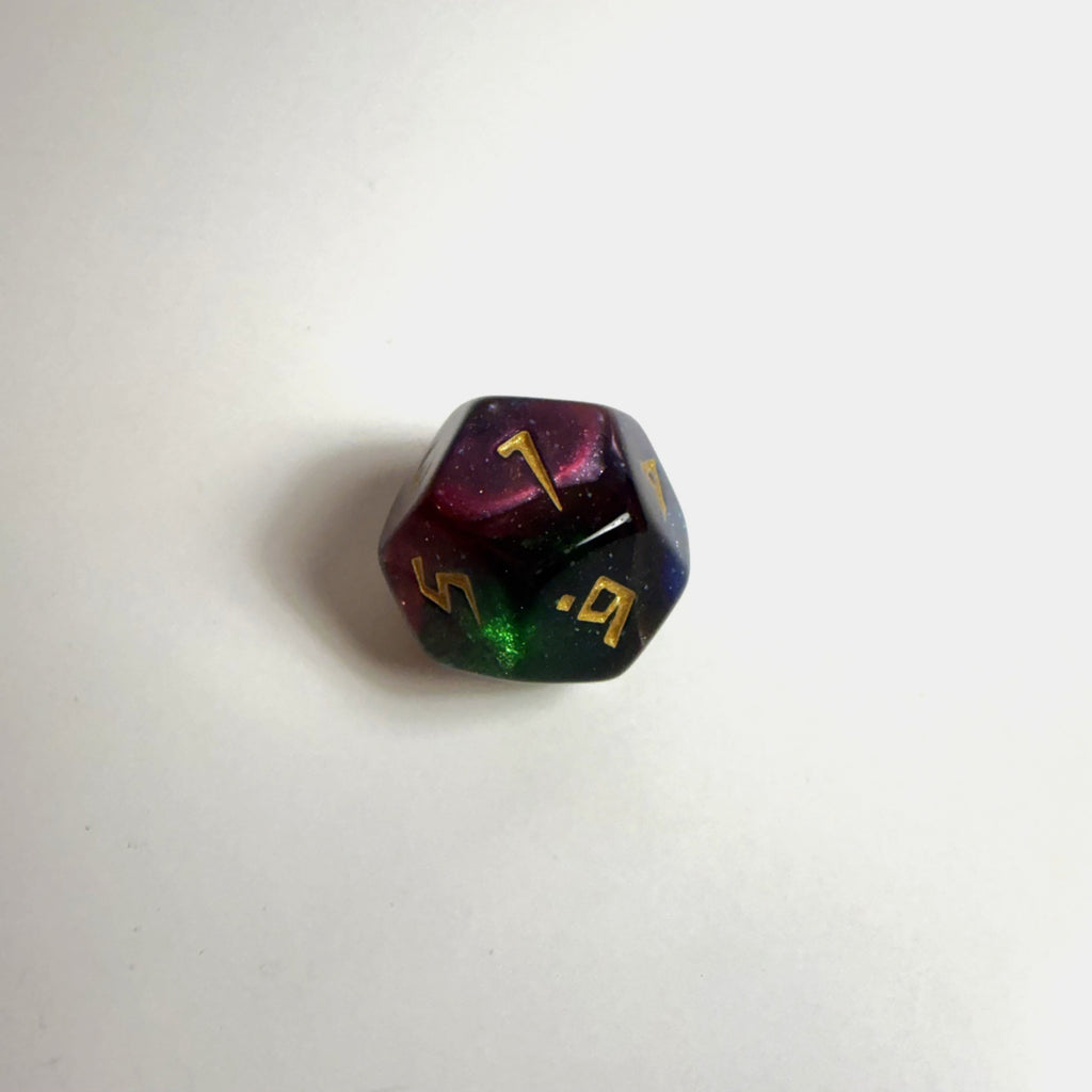 Galaxy Carved Acrylic Dice Set