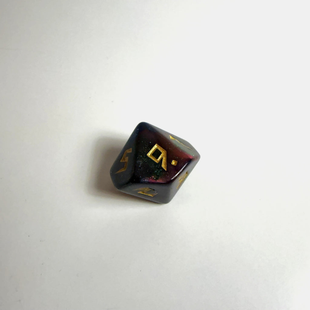 Galaxy Carved Acrylic Dice Set