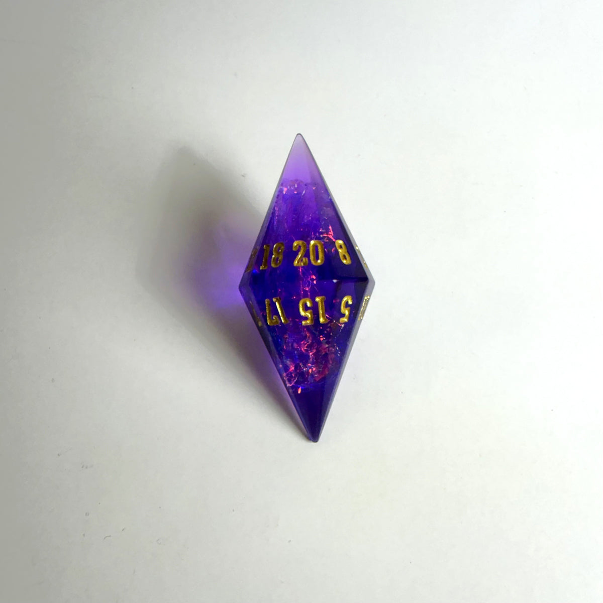 Purple Life Gem Resin Dice Set