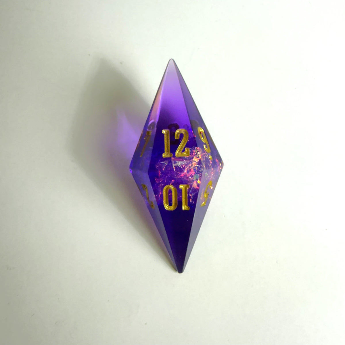 Purple Life Gem Resin Dice Set