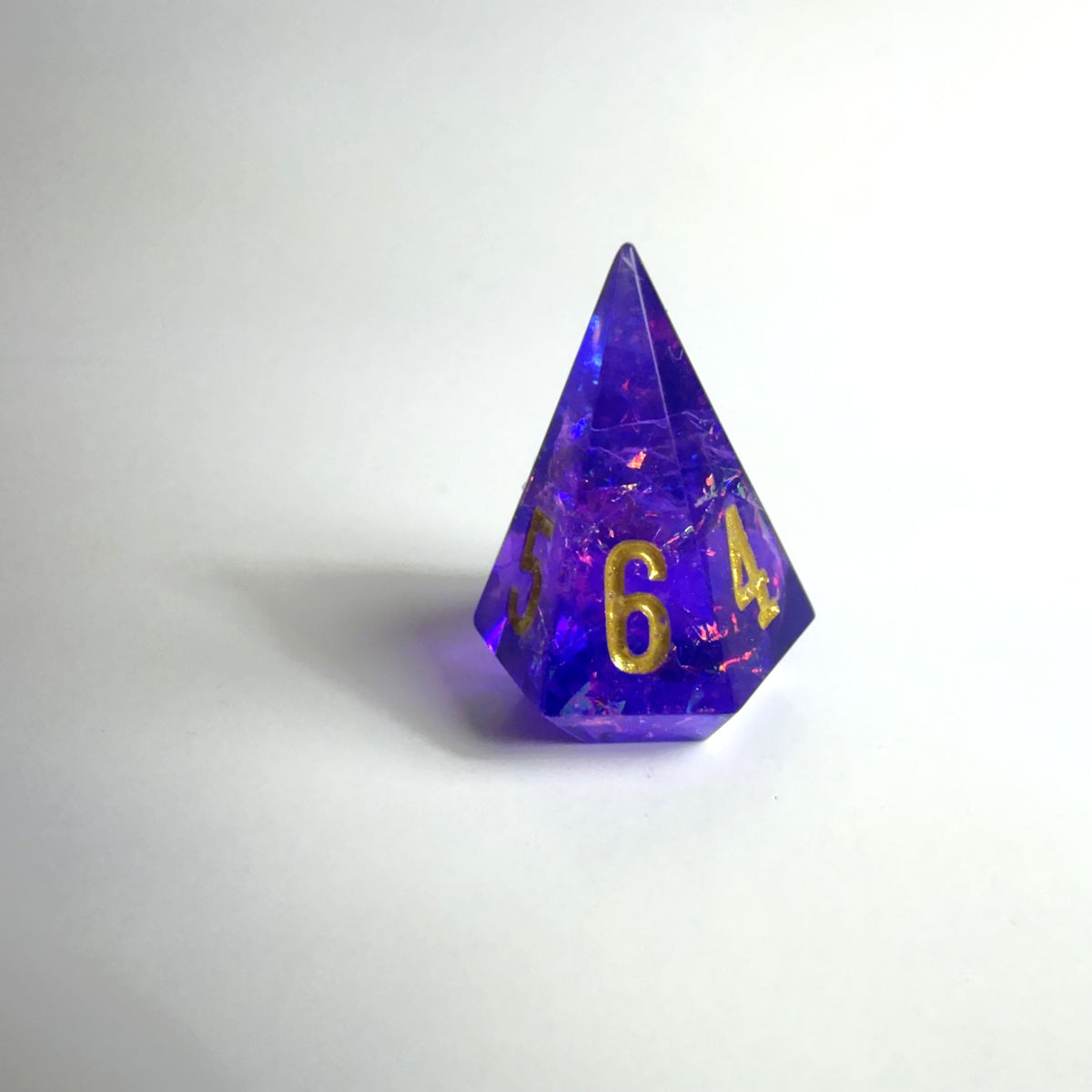 Purple Life Gem Resin Dice Set