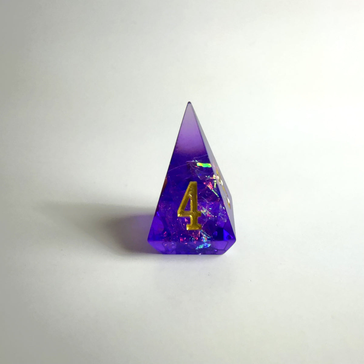 Purple Life Gem Resin Dice Set