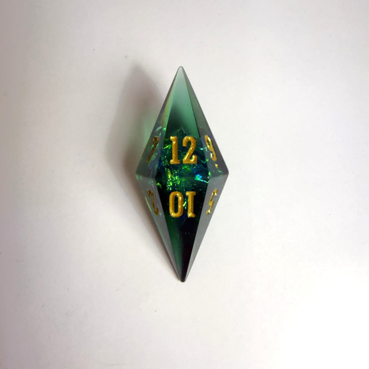 Green Life Gem Resin Dice Set
