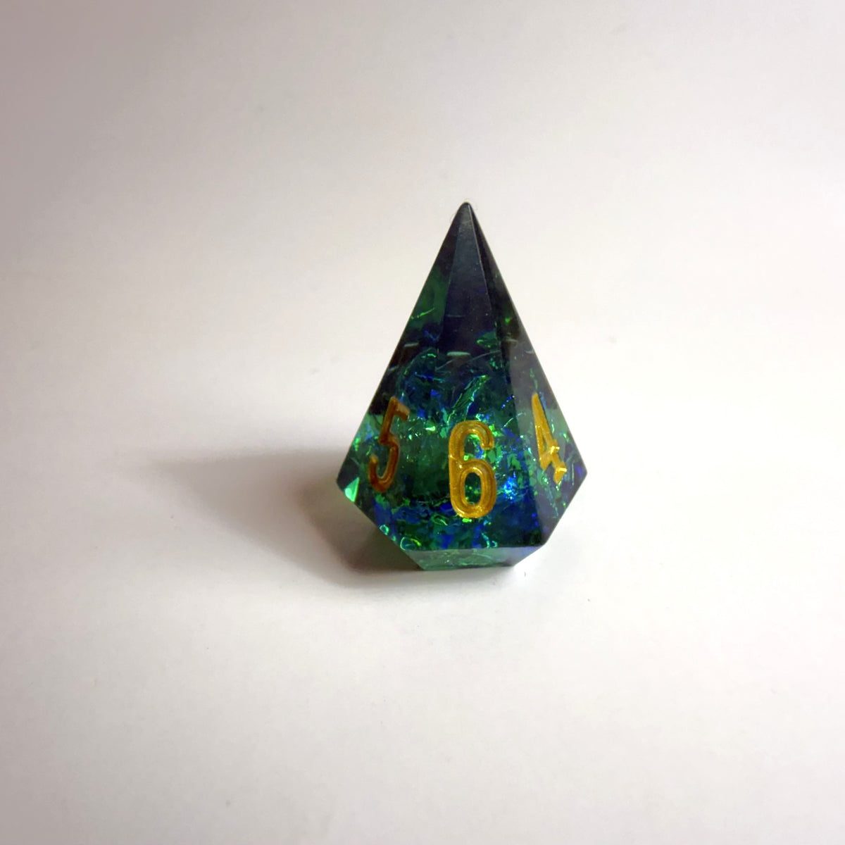 Green Life Gem Resin Dice Set