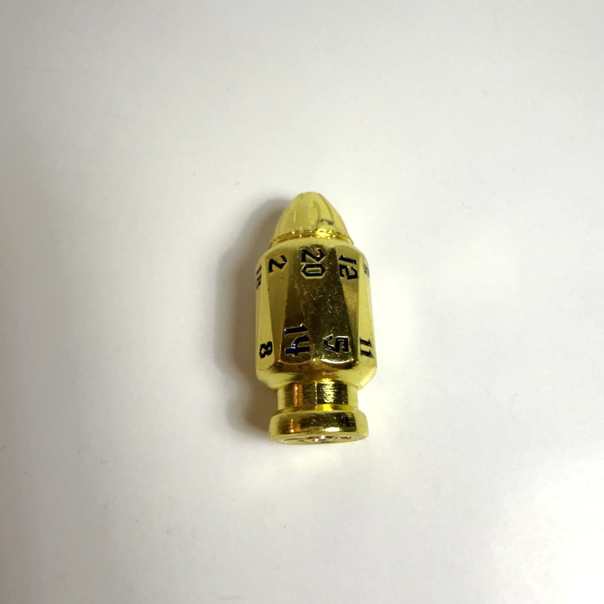 Bullet Magazines Gold Solid Metal Dice Set