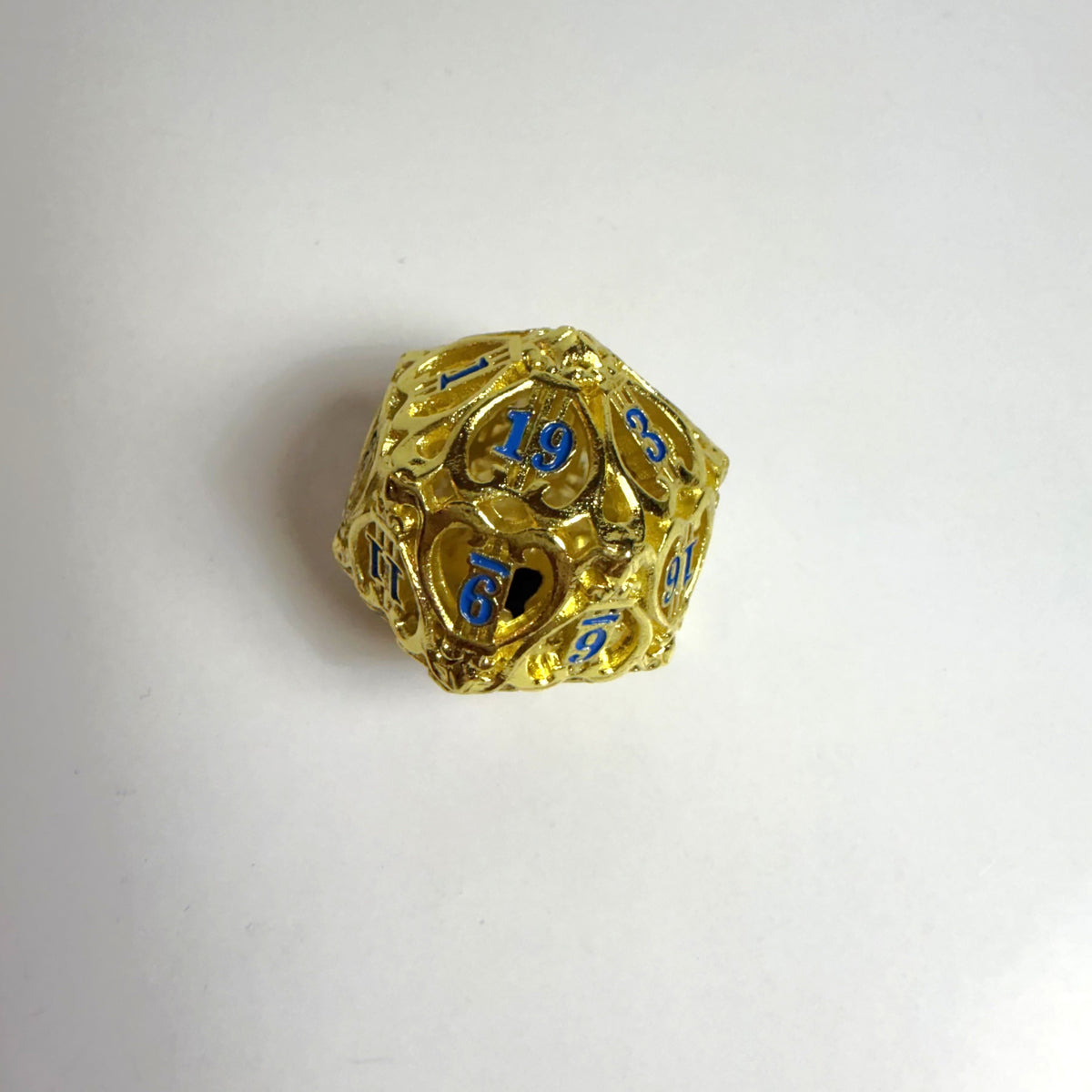 Golden Bell Hollow Metal Dice Set