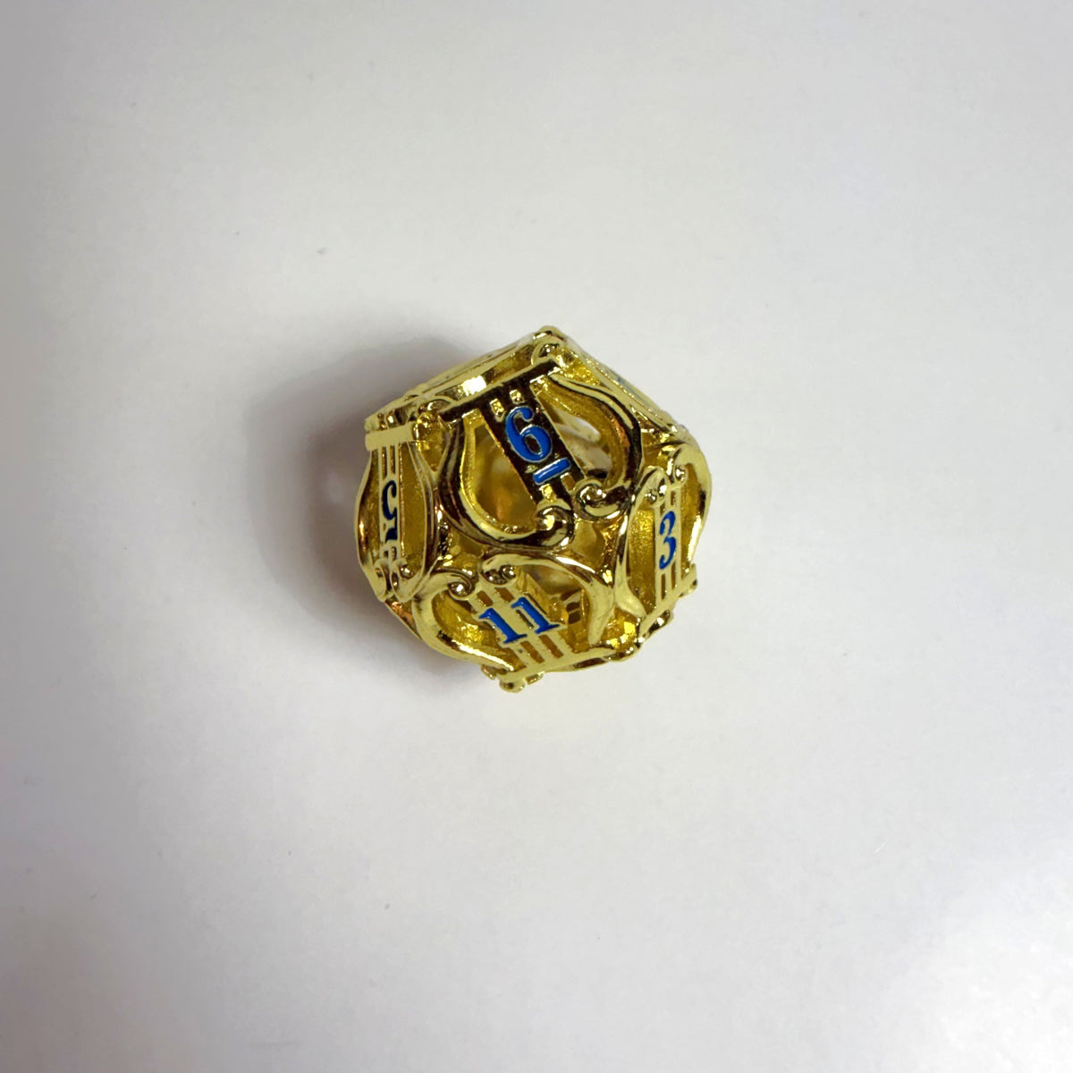 Golden Bell Hollow Metal Dice Set