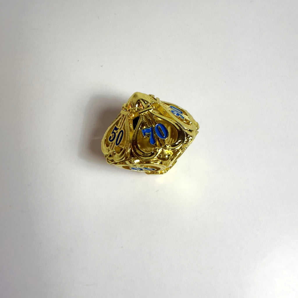 Golden Bell Hollow Metal Dice Set