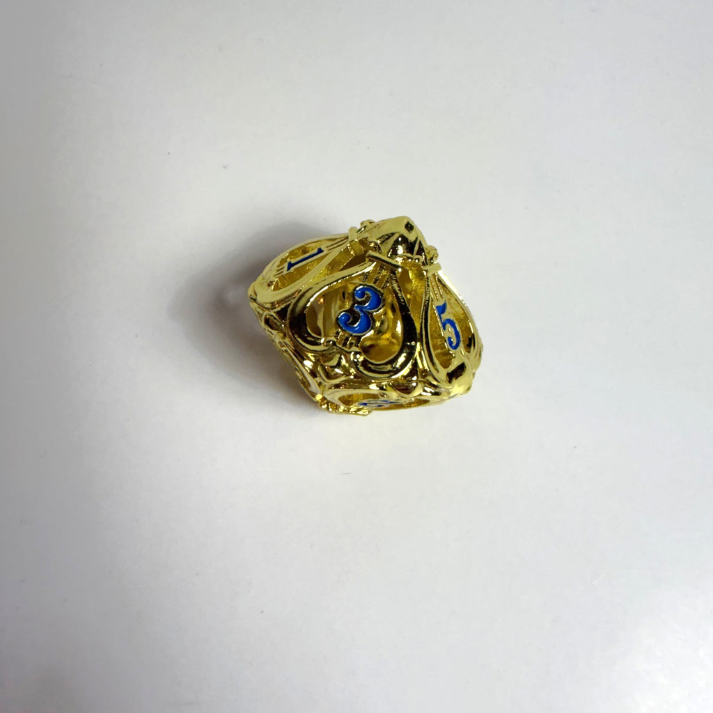 Golden Bell Hollow Metal Dice Set
