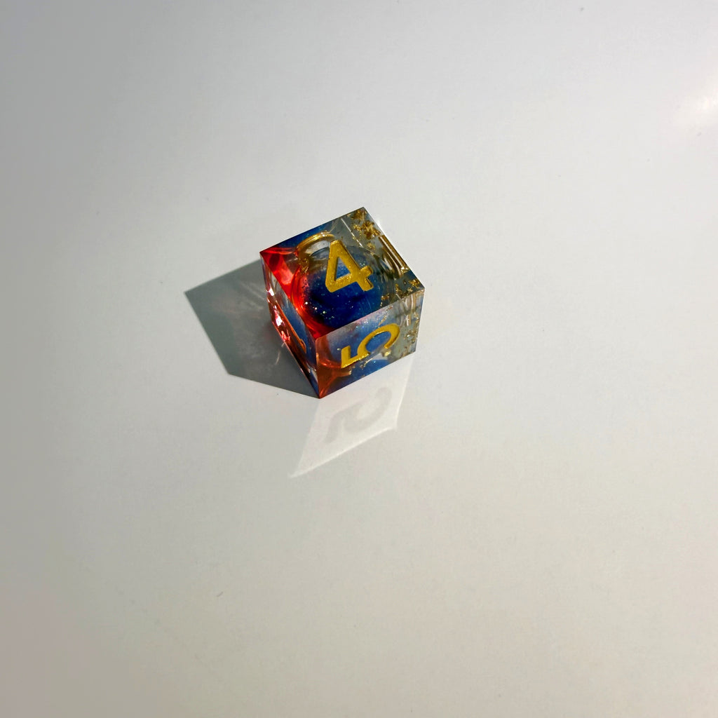 Sunfire Blaze Liquid Core Resin Dice Set