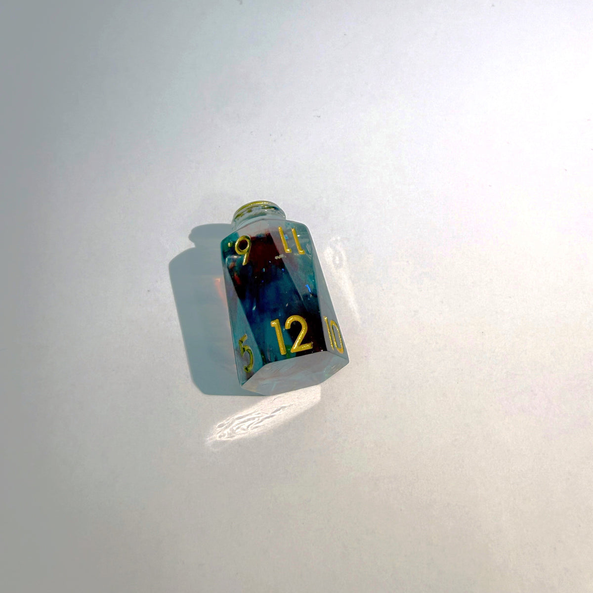 Blood With Foil Bottles Resin Dice Set