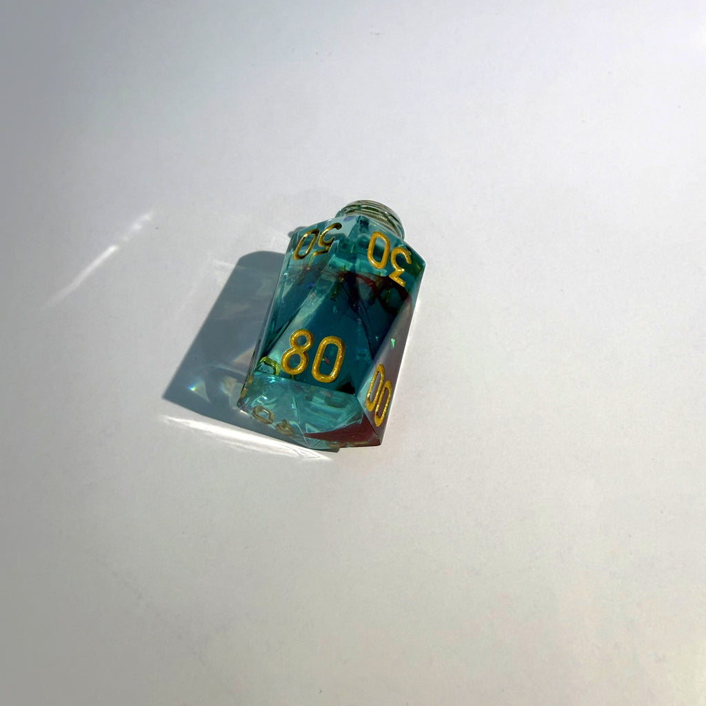 Blood With Foil Bottles Resin Dice Set