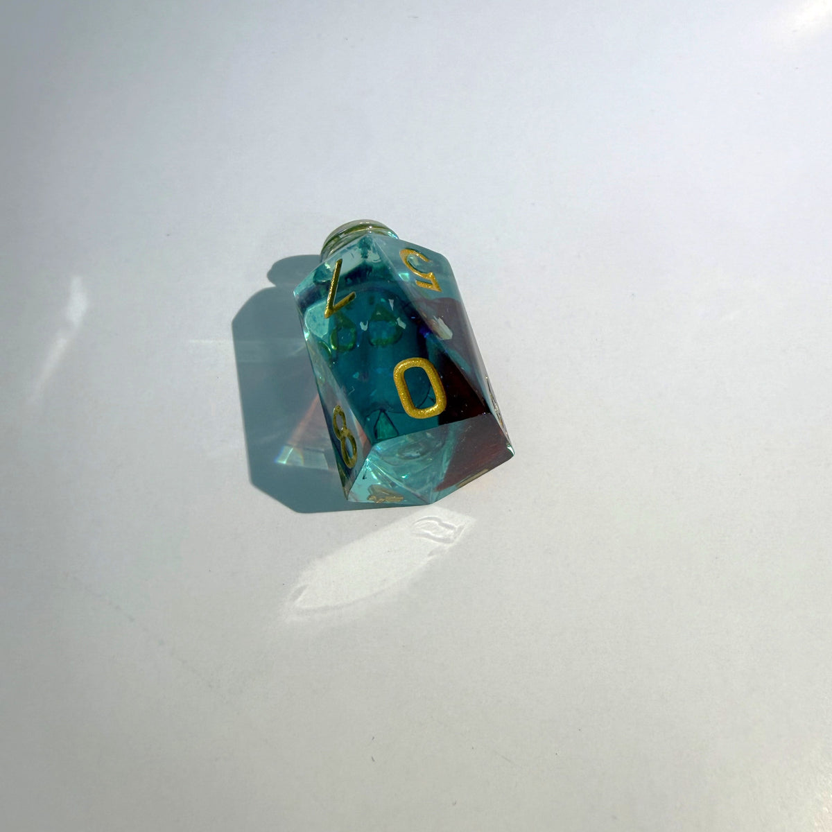 Blood With Foil Bottles Resin Dice Set