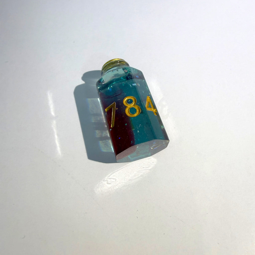 Blood With Foil Bottles Resin Dice Set