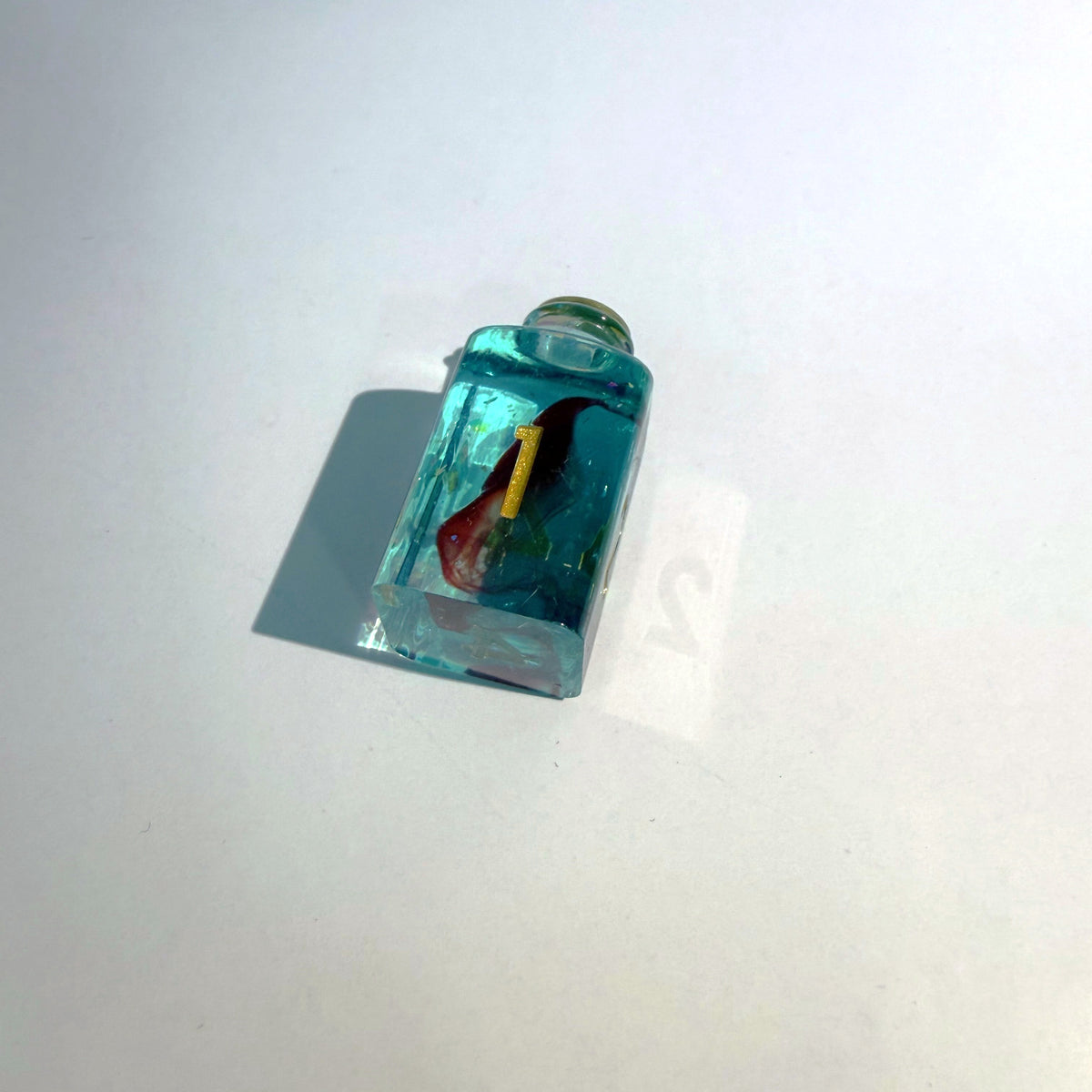 Blood With Foil Bottles Resin Dice Set