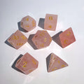 Rose Quartz Gemstone Dice Set