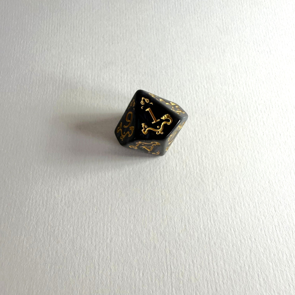Black Mystic Acrylic Dice Set