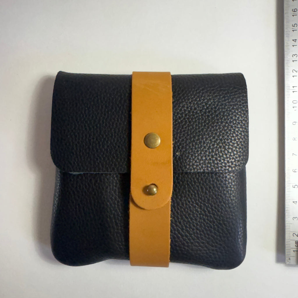 Black Faux Leather Dice Pouch