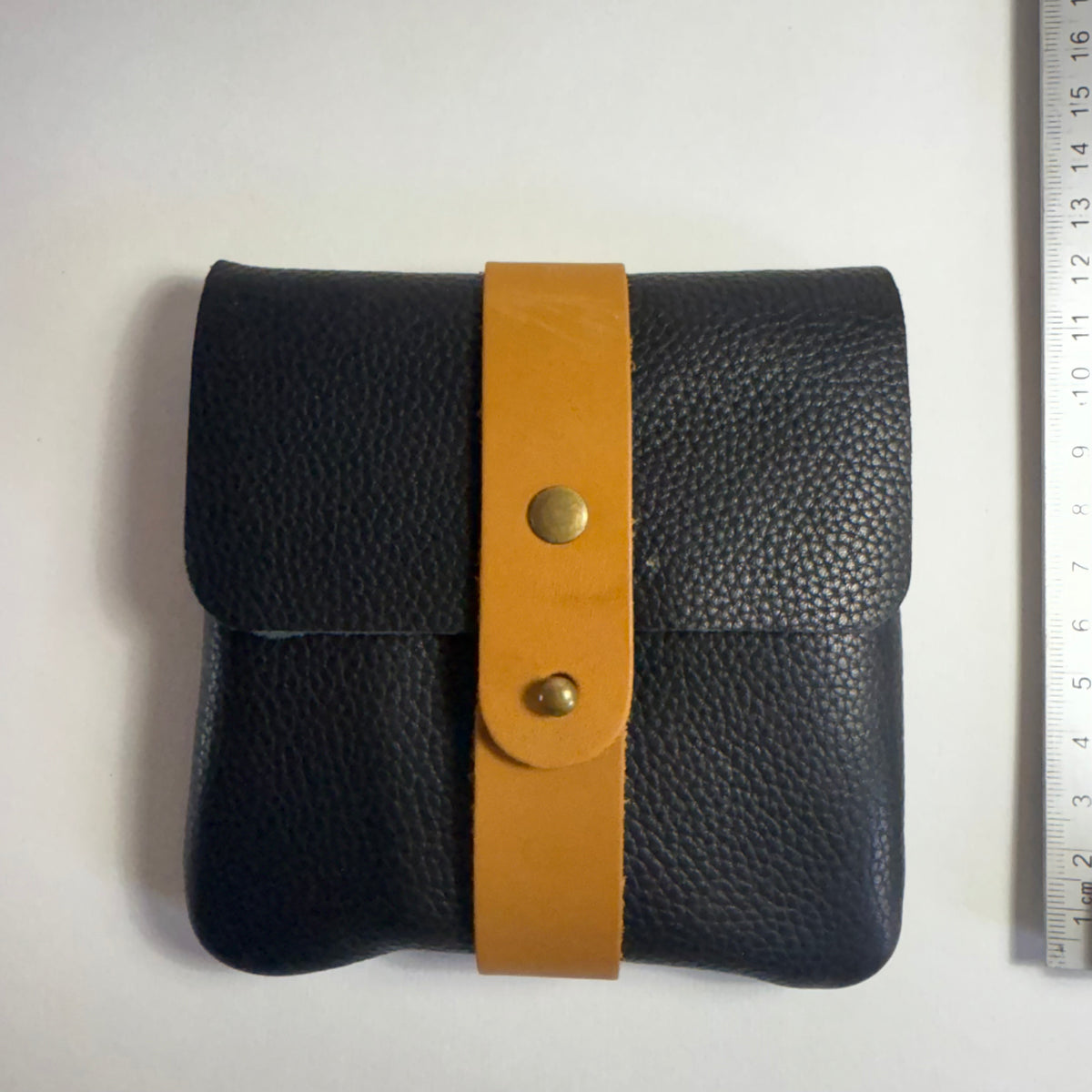 Black Faux Leather Dice Pouch
