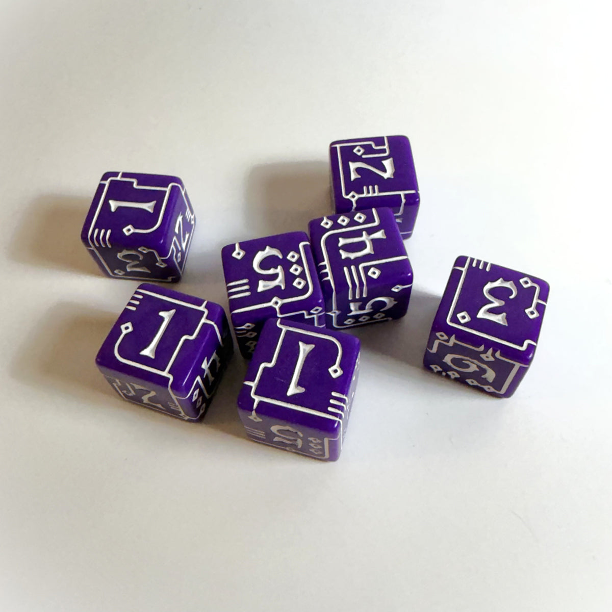 Purple Circuitboard Acrylic D6