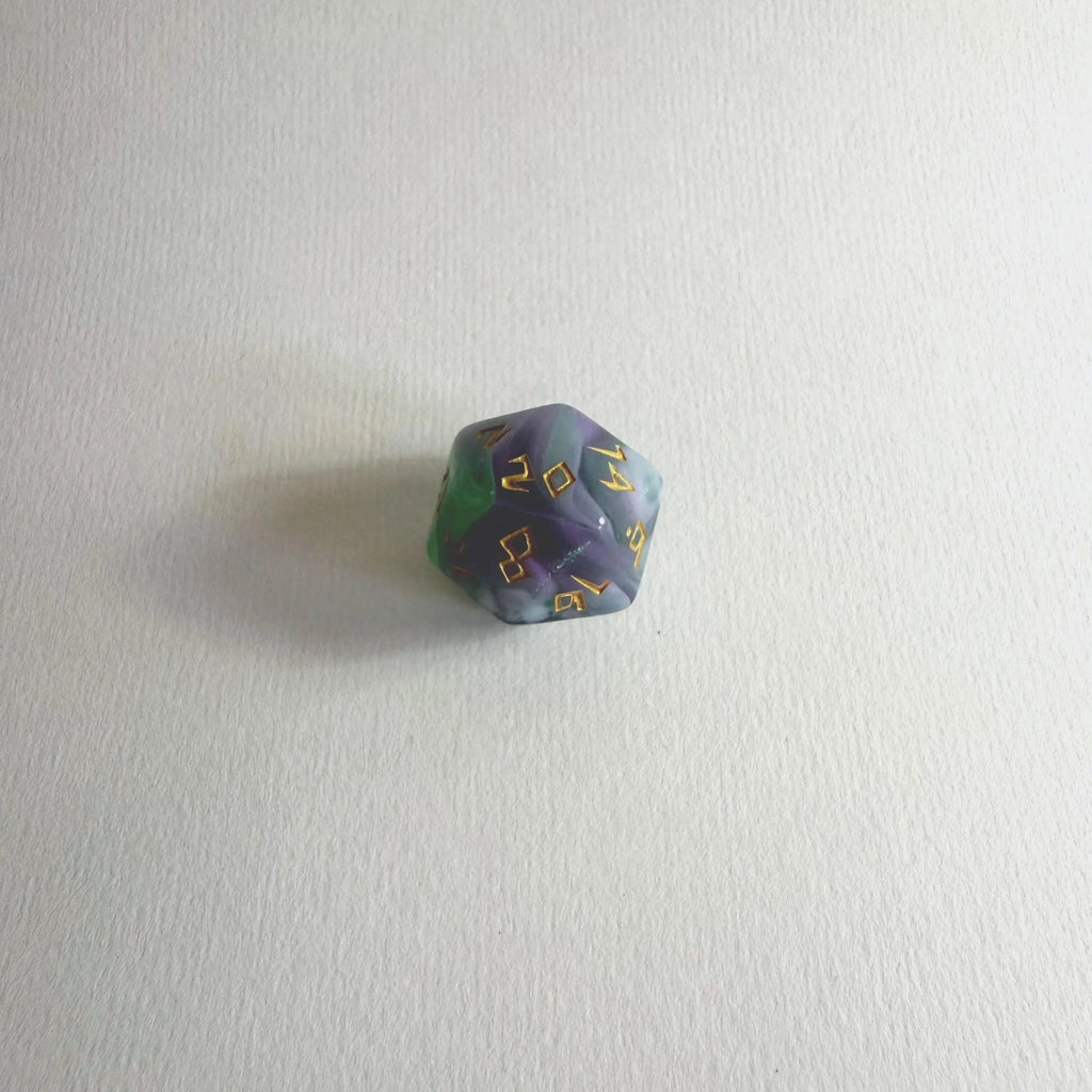Veridian Dream Carved Acrylic Dice Set