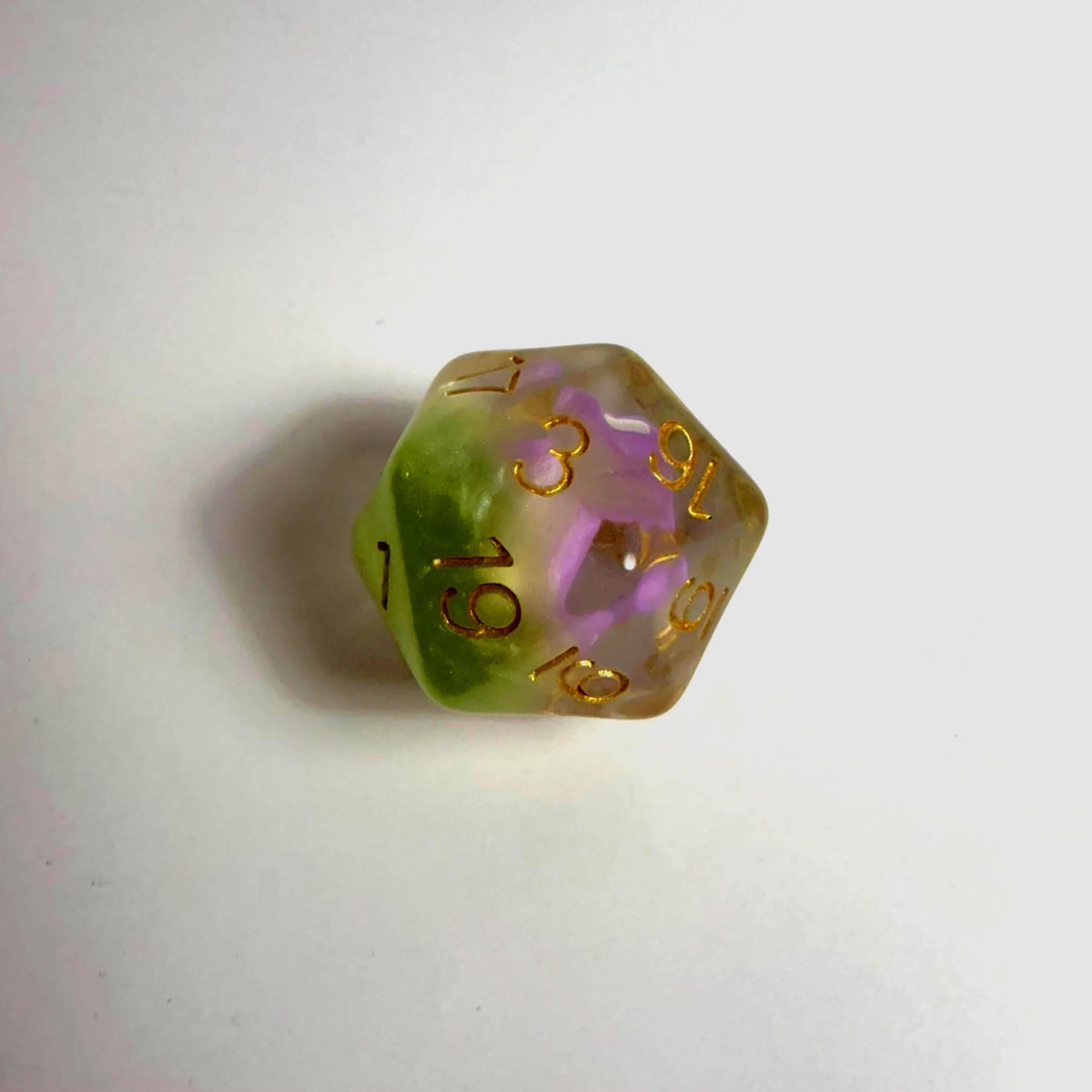 Purple Mushroom Acrylic Dice Set
