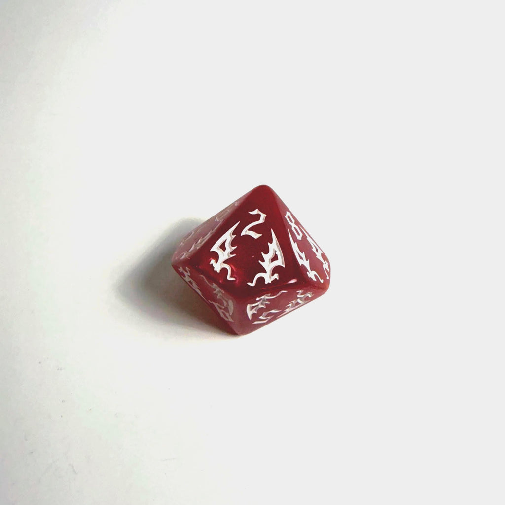 Red Dragon Acrylic Dice Set