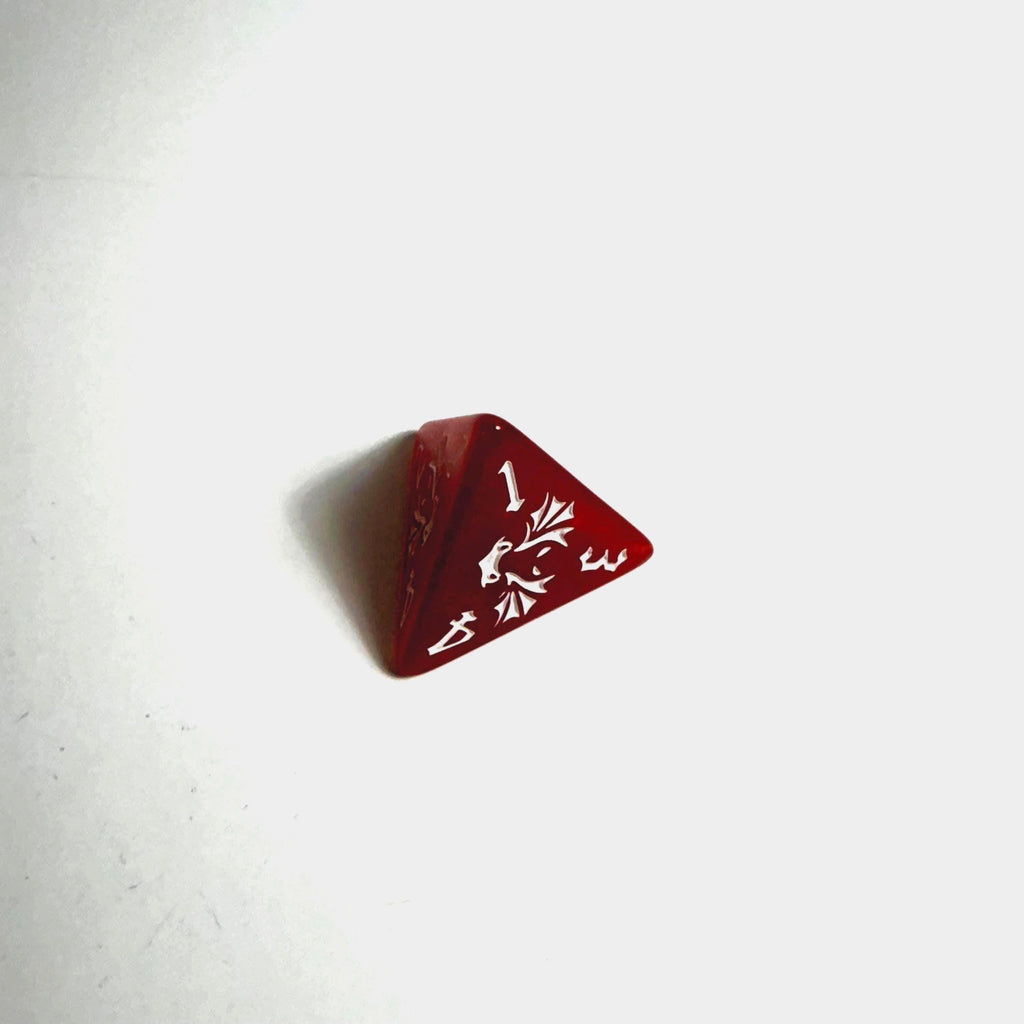 Red Dragon Acrylic Dice Set