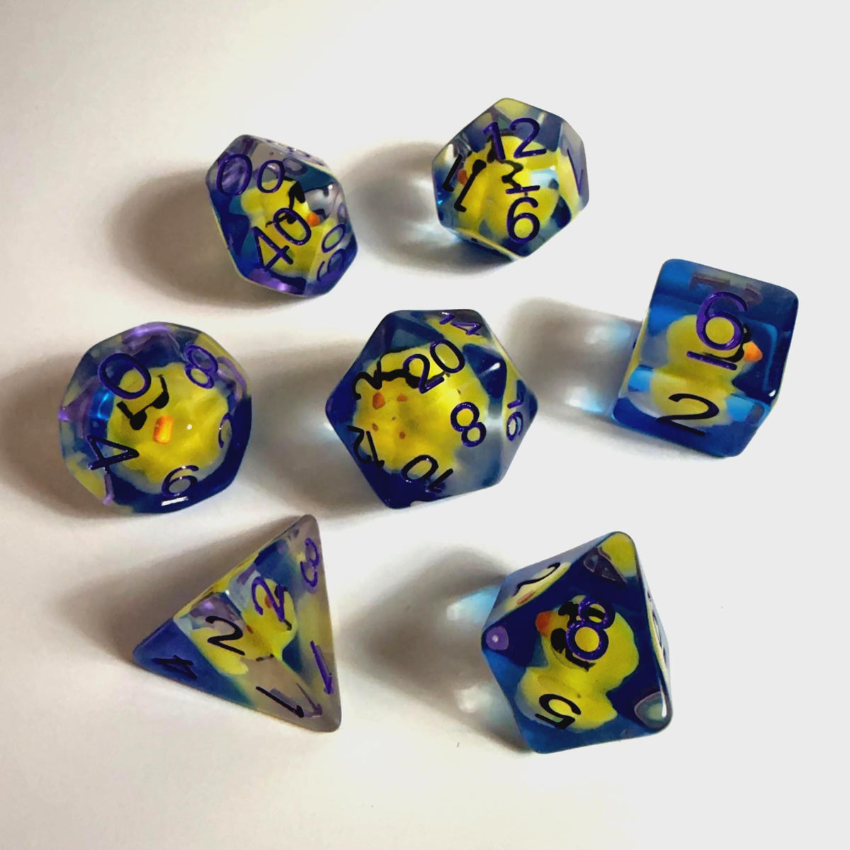 Sunglasses Duck Acrylic Dice Set