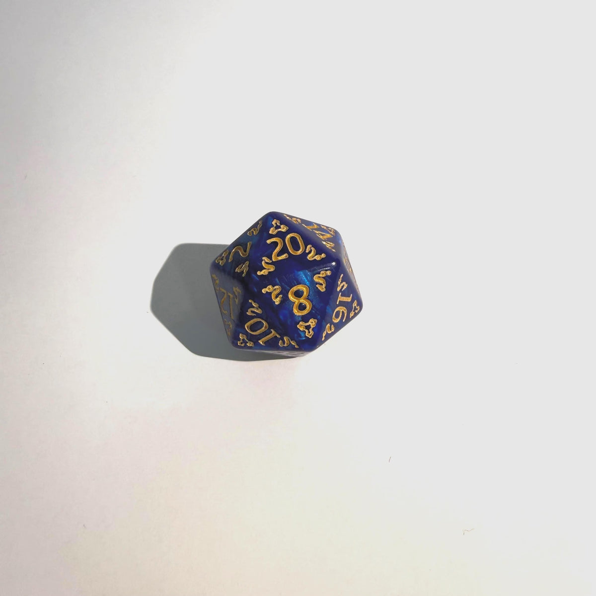 Royal Blue Mystic Acrylic Dice Set