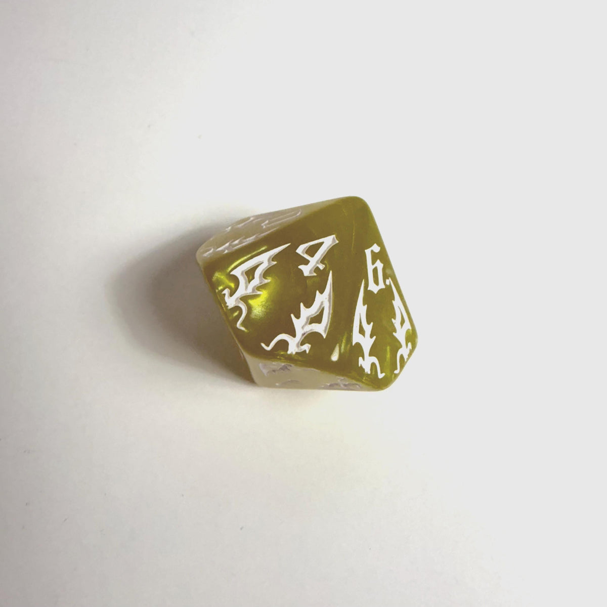 Yellow Dragon Acrylic Dice Set